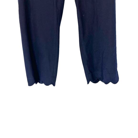 Talbots Womens Plus Blue Business Office Scalloped Hem Slim Crop Pants Size‎ 14W - Picture 10 of 14
